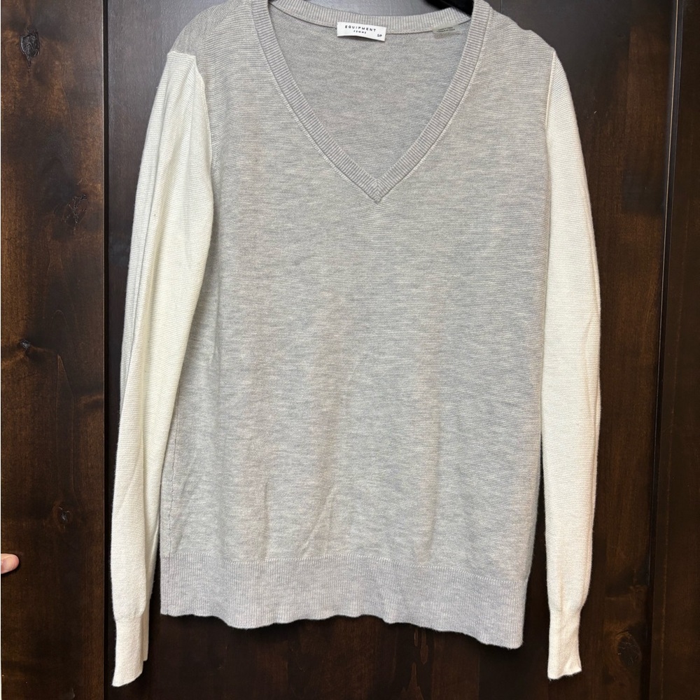 Gray and Cream Sweater